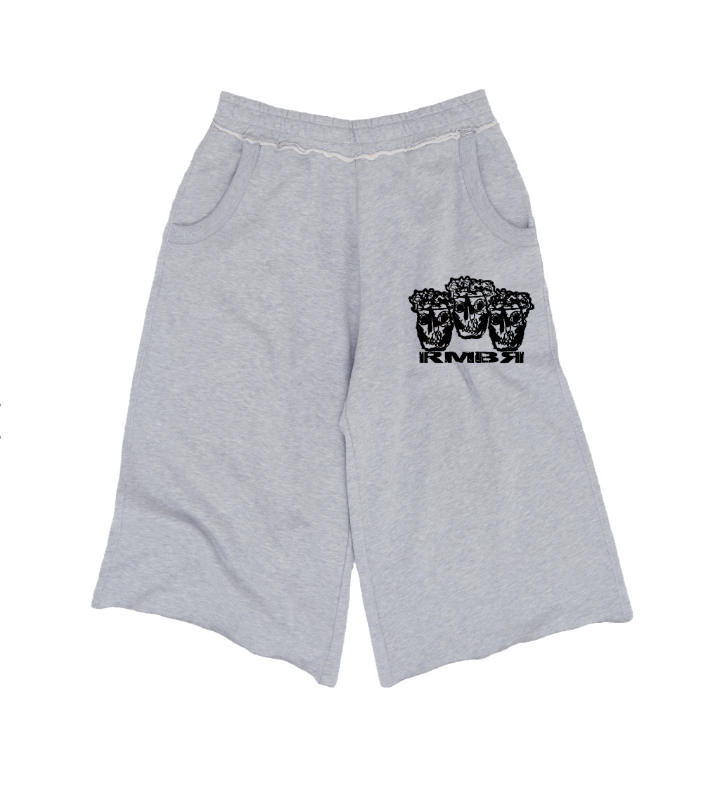 "Ghosts Of Our Past" Grey Sweat-Shorts