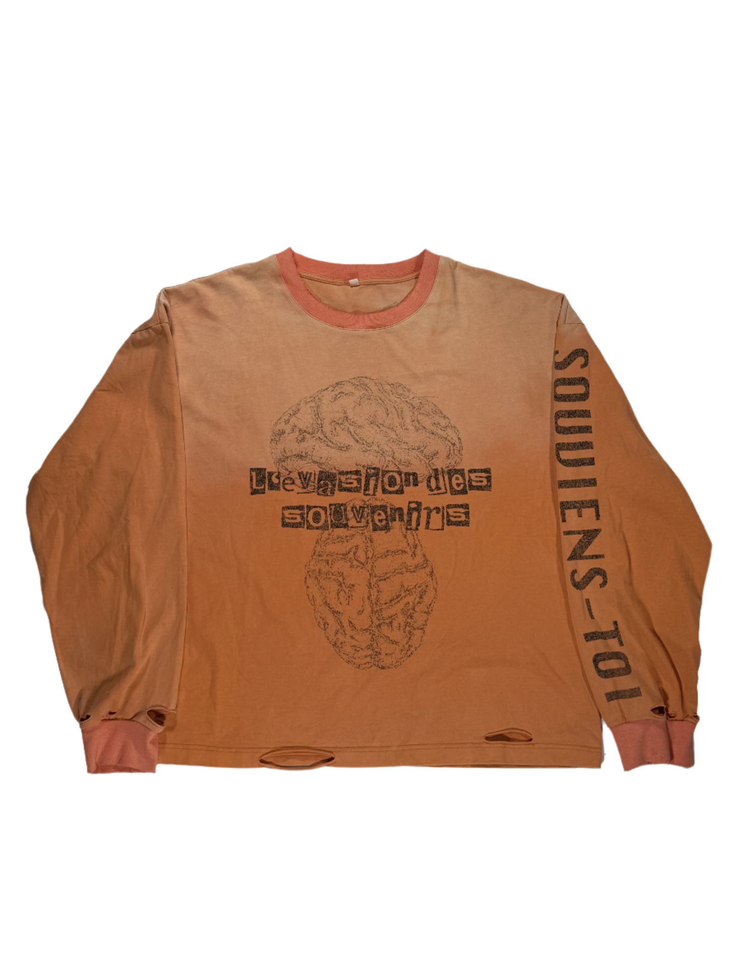 "L'Evasion Des Souvenirs" Orange Long Sleeve