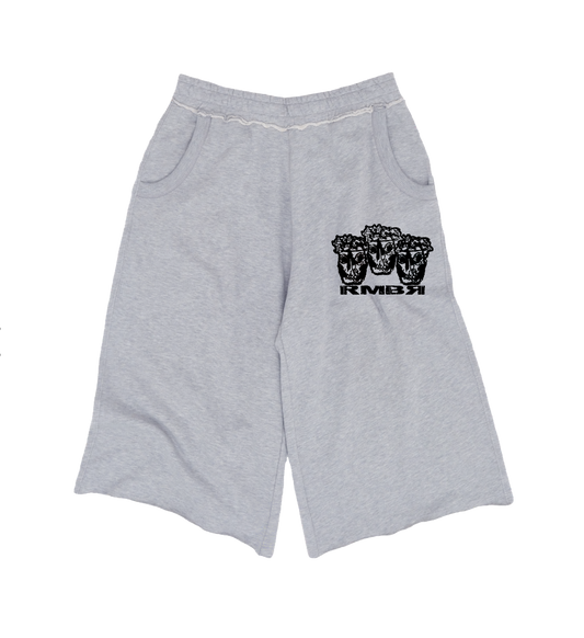 "Ghosts Of Our Past" Grey Sweat-Shorts