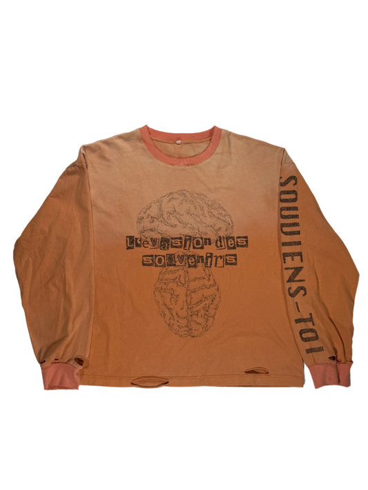 "L'Evasion Des Souvenirs" Orange Long Sleeve